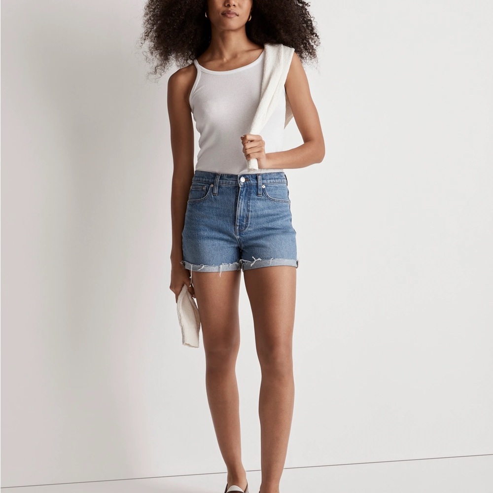 Madewell high rise denim short